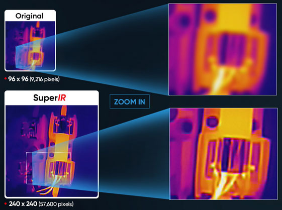 HIKMICRO Termocamera PocketE Maggiore Chiarezza Termica con SuperIR