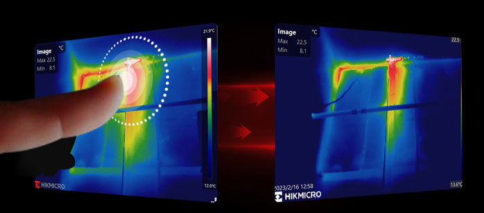 HIKMICRO Termocamera avanzata Serie M Tocca Livello Ampiezza