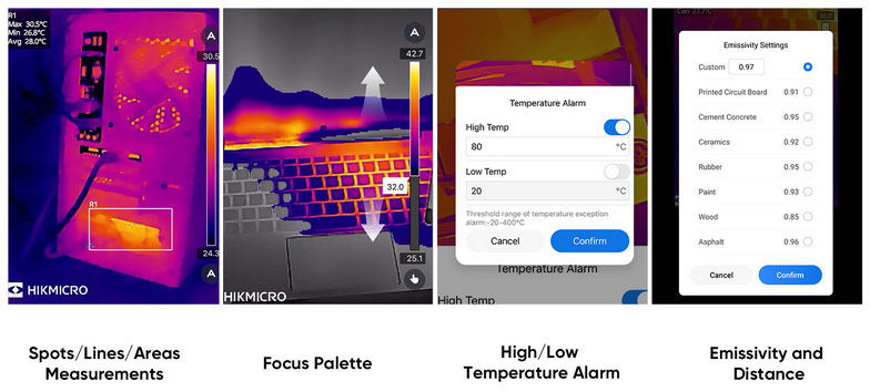 HIKMICRO Termocamera Mini2 V2 per iOS e Android Impostazioni Professionali Multiple 